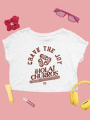 Officially Licensed Hola Churro Crave The Joy Art - Retro Dessert  Women's Crop Tee