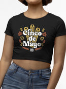 Officially Licensed Hola Churro Cinco De Mayo Churros Festive Celebration Women's Crop Tee