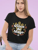 Officially Licensed Hola Churro Cinco De Mayo Churros Festive Celebration Women's Crop Tee