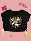 Officially Licensed Hola Churro Cinco De Mayo Churros Festive Celebration Women's Crop Tee