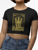 Officially Licensed Hola Churro Radiant Art Deco Style Women's Crop Tee