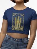 Officially Licensed Hola Churro Radiant Art Deco Style Women's Crop Tee