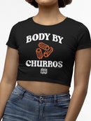 Officially Licensed Hola Churro Funny Body By Churros Retro-Inspired Women's Crop Tee