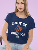 Officially Licensed Hola Churro Funny Body By Churros Retro-Inspired Women's Crop Tee