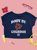 Officially Licensed Hola Churro Funny Body By Churros Retro-Inspired Women's Crop Tee