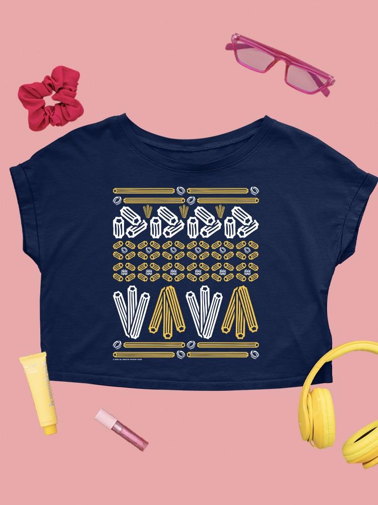Officially Licensed Hola Churro Pattern Fiesta Print Women's Crop Tee