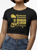 Officially Licensed Hola Churro Weekend Forecast Fun Women's Crop Tee
