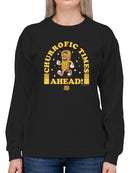 Officially Licensed Hola Churro Churrofic Times Ahead Cartoon Snack Women's Sweatshirt