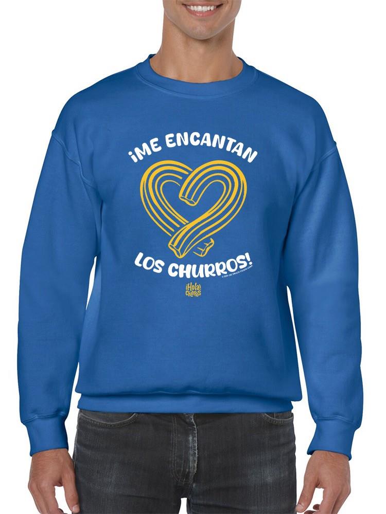 Officially Licensed Hola Churro Heart-Shaped Churros Men's Sweatshirt