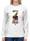 Officially Licensed Hola Churro Churro Dipping Chocolate Artwork Women's Sweatshirt