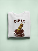 Officially Licensed Hola Churro Churro Dipping Chocolate Artwork Women's Sweatshirt