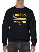 Officially Licensed Hola Churro Churro-Mazing Fun Foodie Men's Sweatshirt