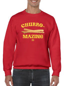 Officially Licensed Hola Churro Churro-Mazing Fun Foodie Men's Sweatshirt