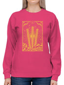 Officially Licensed Hola Churro Radiant Churro Art Deco Style  Women's Sweatshirt