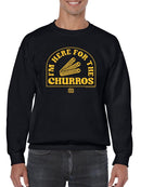 Officially Licensed Hola Churro Here For The Churros Snack Lover Men's Sweatshirt