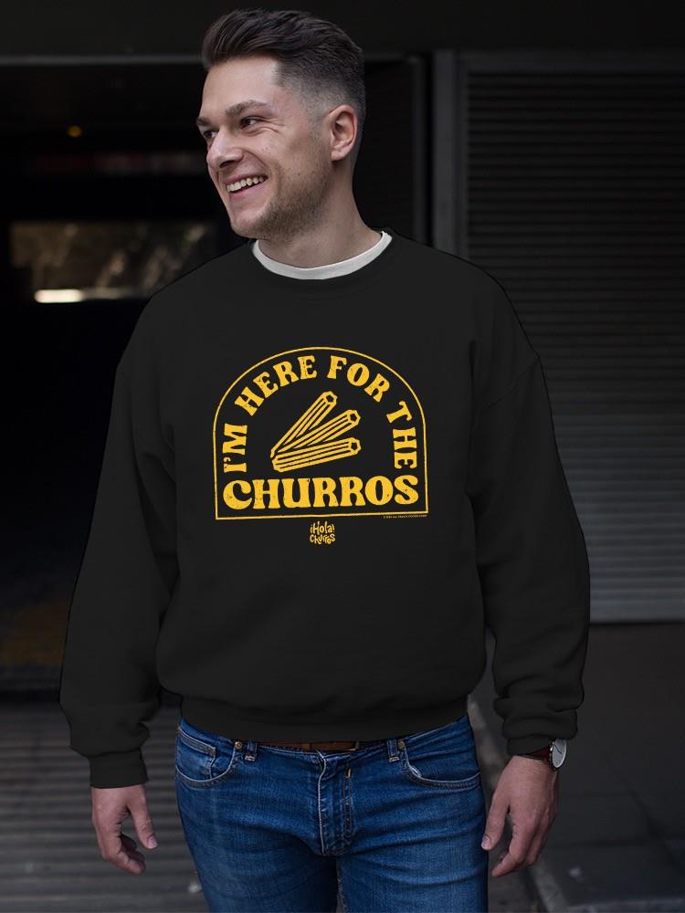 Officially Licensed Hola Churro Here For The Churros Snack Lover Men's Sweatshirt