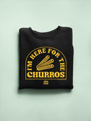 Officially Licensed Hola Churro Here For The Churros Snack Lover Men's Sweatshirt