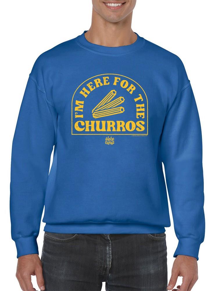 Officially Licensed Hola Churro Here For The Churros Snack Lover Men's Sweatshirt