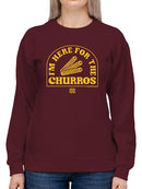 Officially Licensed Hola Churro Here For The Churros Women's Sweatshirt