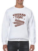Officially Licensed Hola Churro Churro Time Retro Starry Snack  Men's Sweatshirt