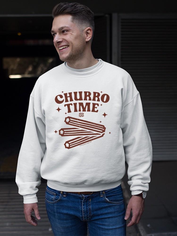 Officially Licensed Hola Churro Churro Time Retro Starry Snack  Men's Sweatshirt