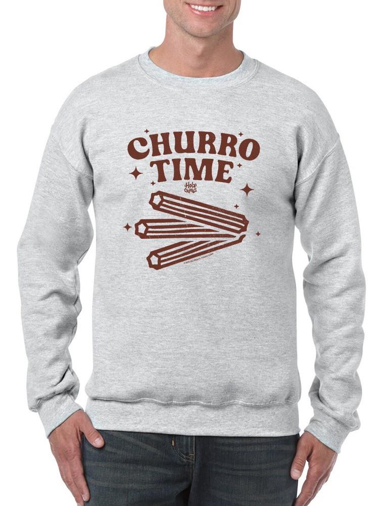 Officially Licensed Hola Churro Churro Time Retro Starry Snack  Men's Sweatshirt