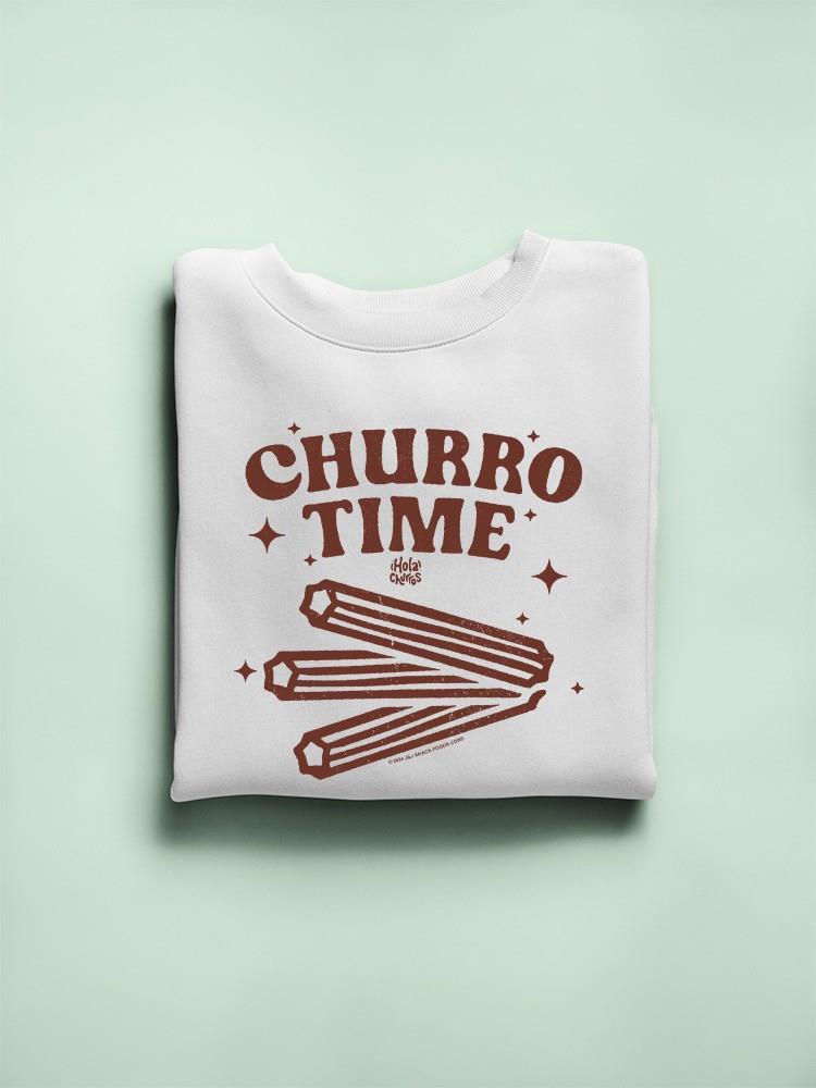 Officially Licensed Hola Churro Churro Time Retro Starry Snack Women's Sweatshirt