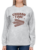 Officially Licensed Hola Churro Churro Time Retro Starry Snack Women's Sweatshirt