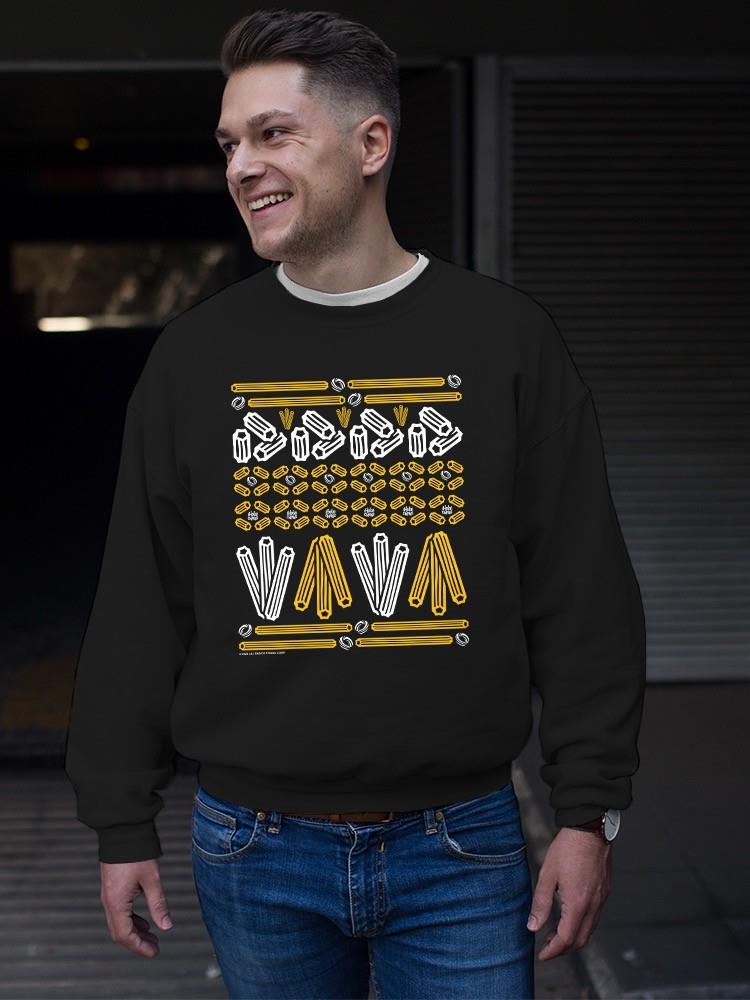 Officially Licensed Hola Churro Churro Pattern Fiesta Print Men's Sweatshirt
