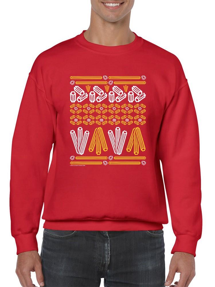 Officially Licensed Hola Churro Churro Pattern Fiesta Print Men's Sweatshirt