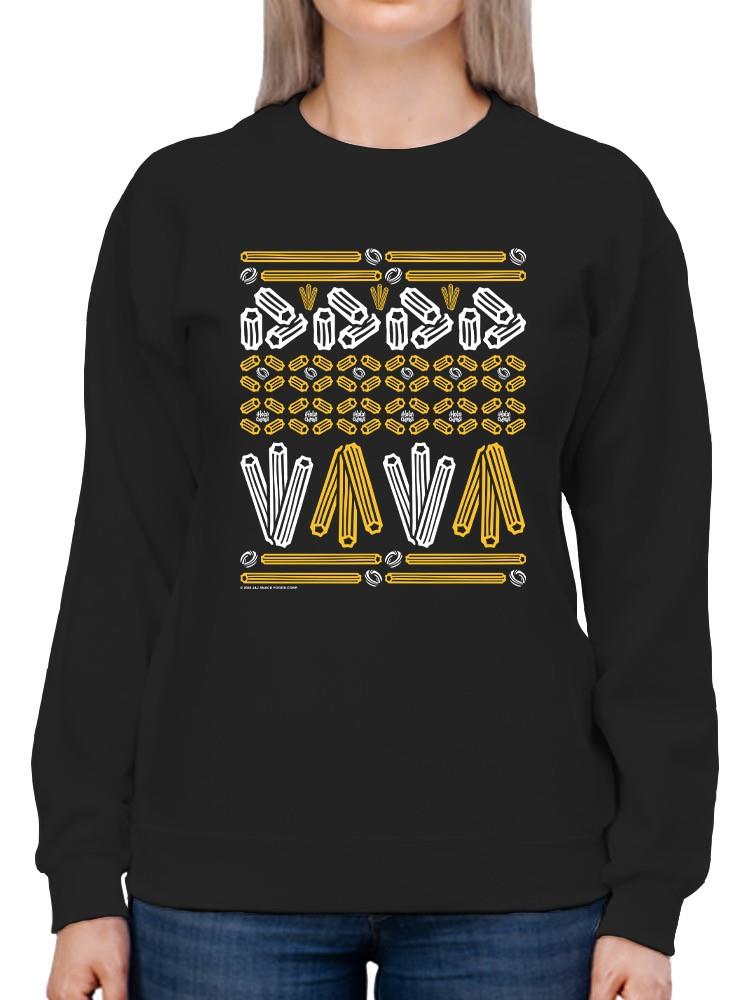 Officially Licensed Hola Churro Churro Pattern Fiesta Print Women's Sweatshirt