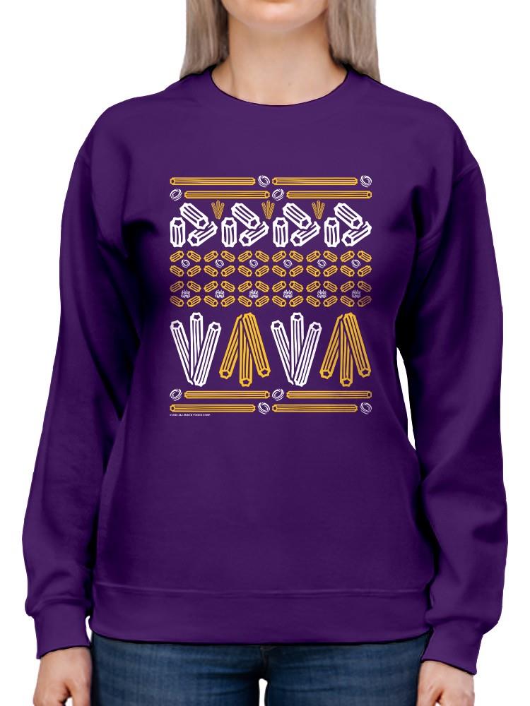 Officially Licensed Hola Churro Churro Pattern Fiesta Print Women's Sweatshirt