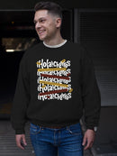 Officially Licensed Hola Churro Colorful Churro Fun Print Men's Sweatshirt
