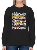 Officially Licensed Hola Churro Colorful Churro Art Fun Print Women's Sweatshirt