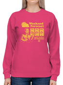 Officially Licensed Hola Churro Weekend Forecast Churro Fun Women's Sweatshirt