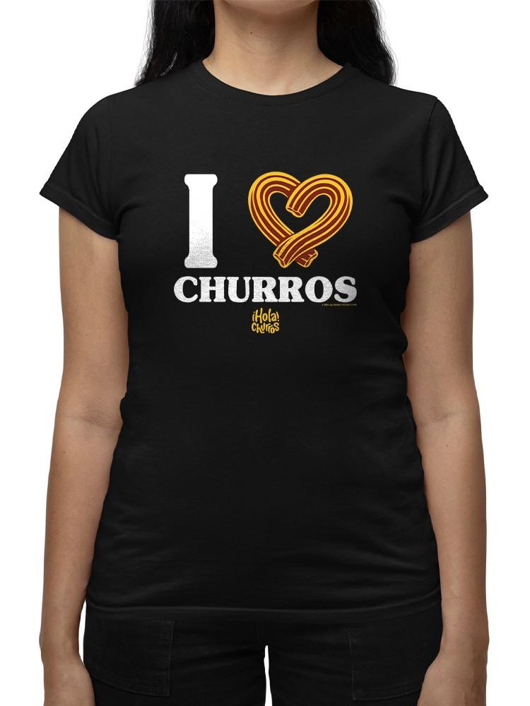 Officially Licensed Hola Churro I Love Churros Women's T-shirt