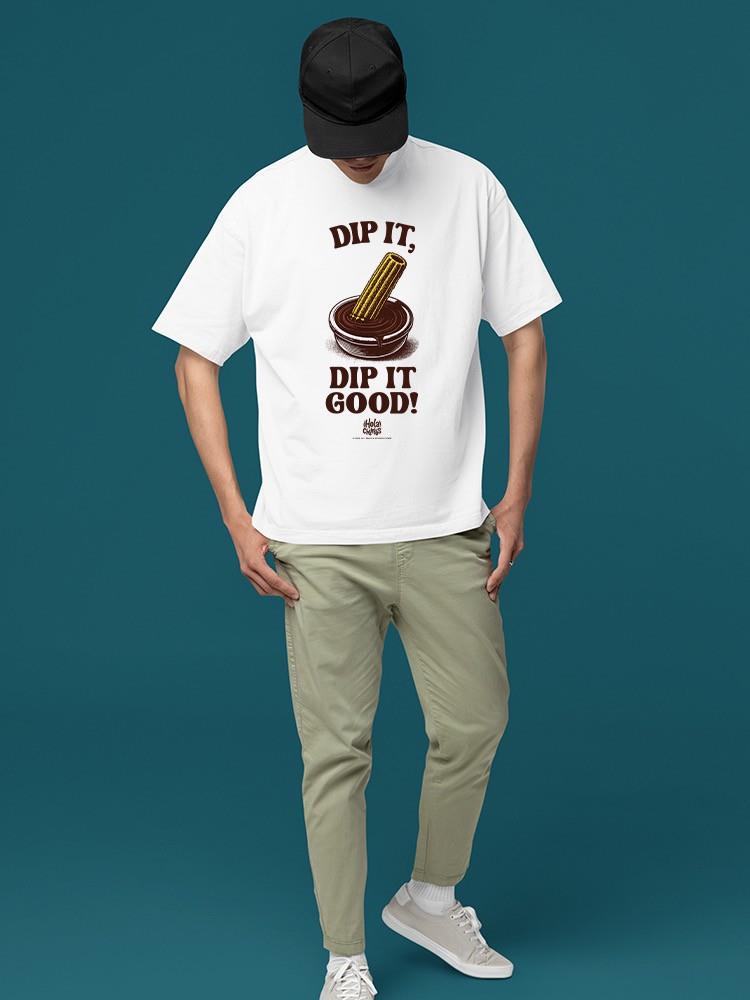 Officially Licensed Hola Churro Churro Dipping Chocolate Artwork Men's T-shirt