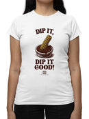 Officially Licensed Hola Churro Churro Dipping Chocolate Dessert Women's T-shirt