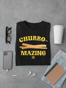 Officially Licensed Hola Churro Churro-Mazing Fun Retro Foodie Men's T-shirt