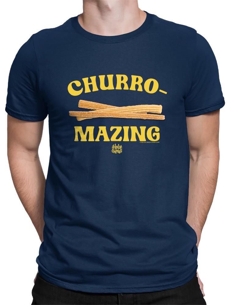 Officially Licensed Hola Churro Churro-Mazing Fun Retro Foodie Men's T-shirt