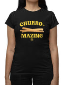 Officially Licensed Hola Churro Churro-Mazing Fun Foodie Women's T-shirt