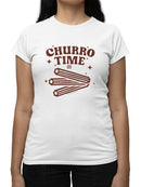 Officially Licensed Hola Churro Churro Time Retro Starry Snack Women's T-shirt