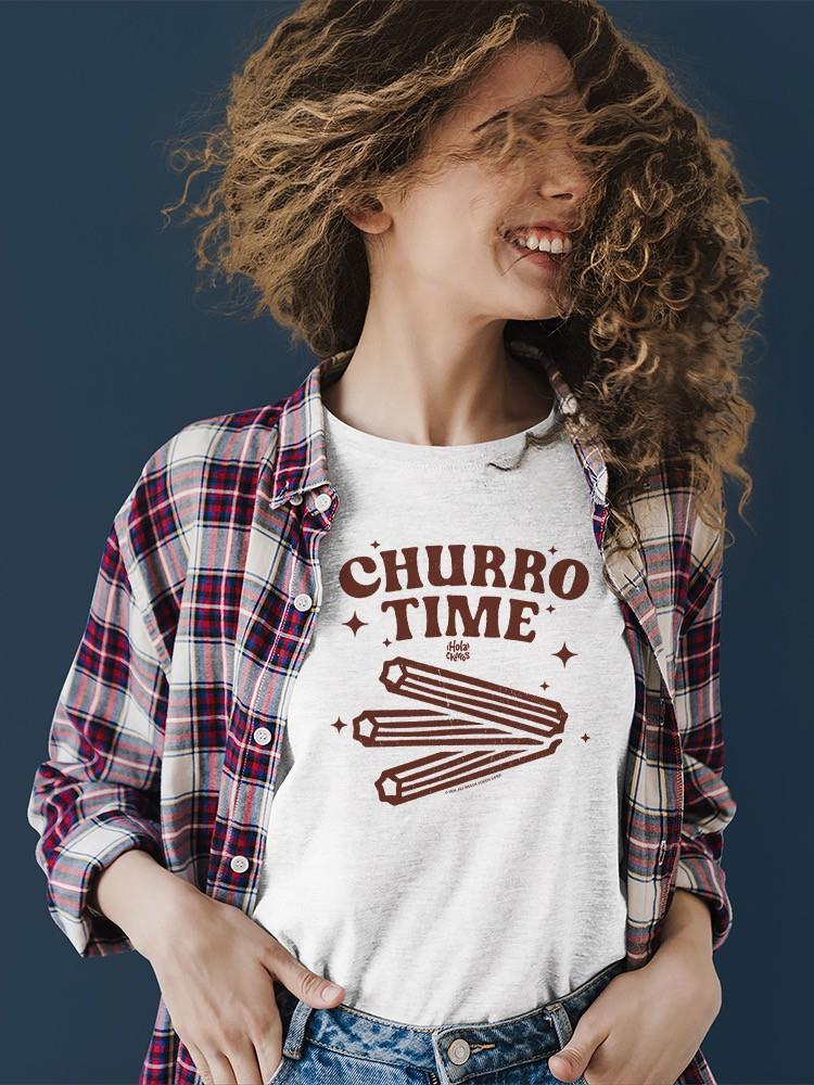 Officially Licensed Hola Churro Churro Time Retro Starry Snack Women's T-shirt