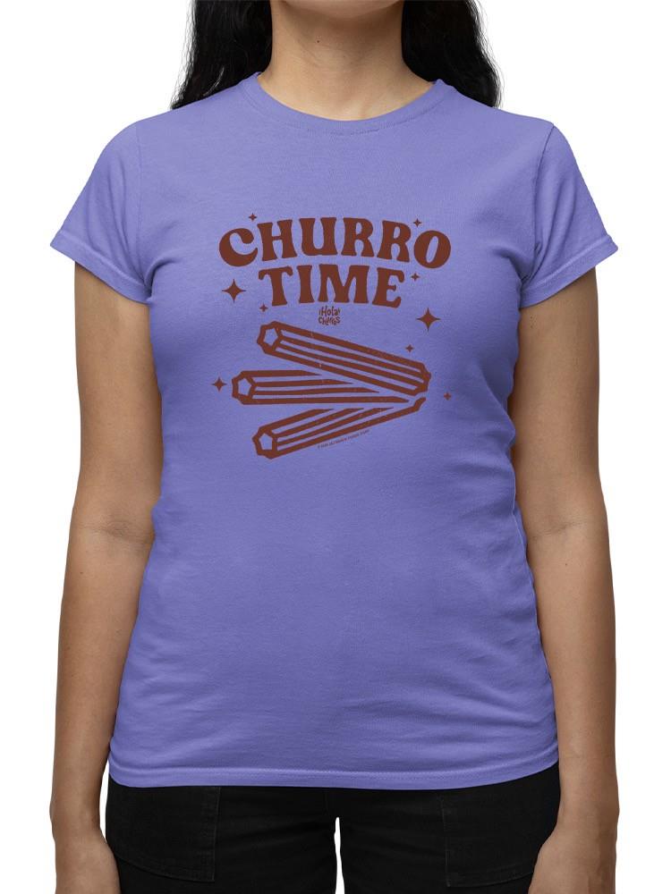 Officially Licensed Hola Churro Churro Time Retro Starry Snack Women's T-shirt