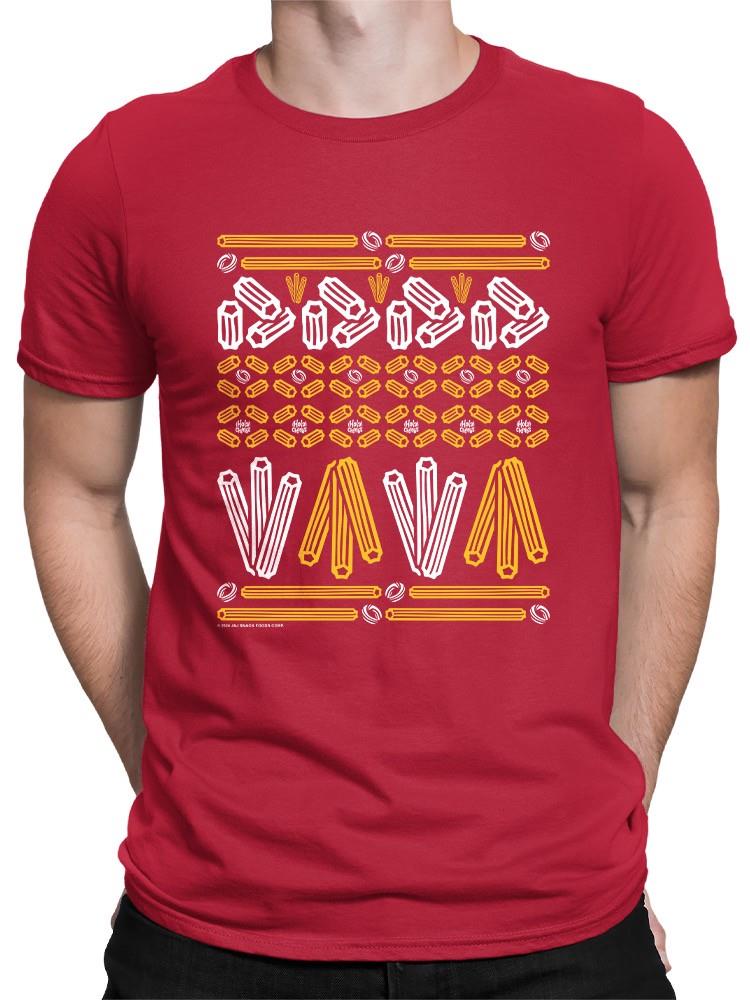 Officially Licensed Hola Churro Churro Pattern Fiesta Print Graphic Men's T-shirt