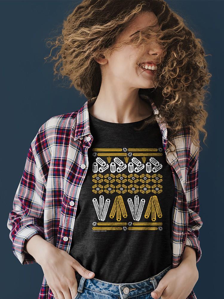 Officially Licensed Hola Churro Churro Pattern Fiesta Print Women's T-shirt