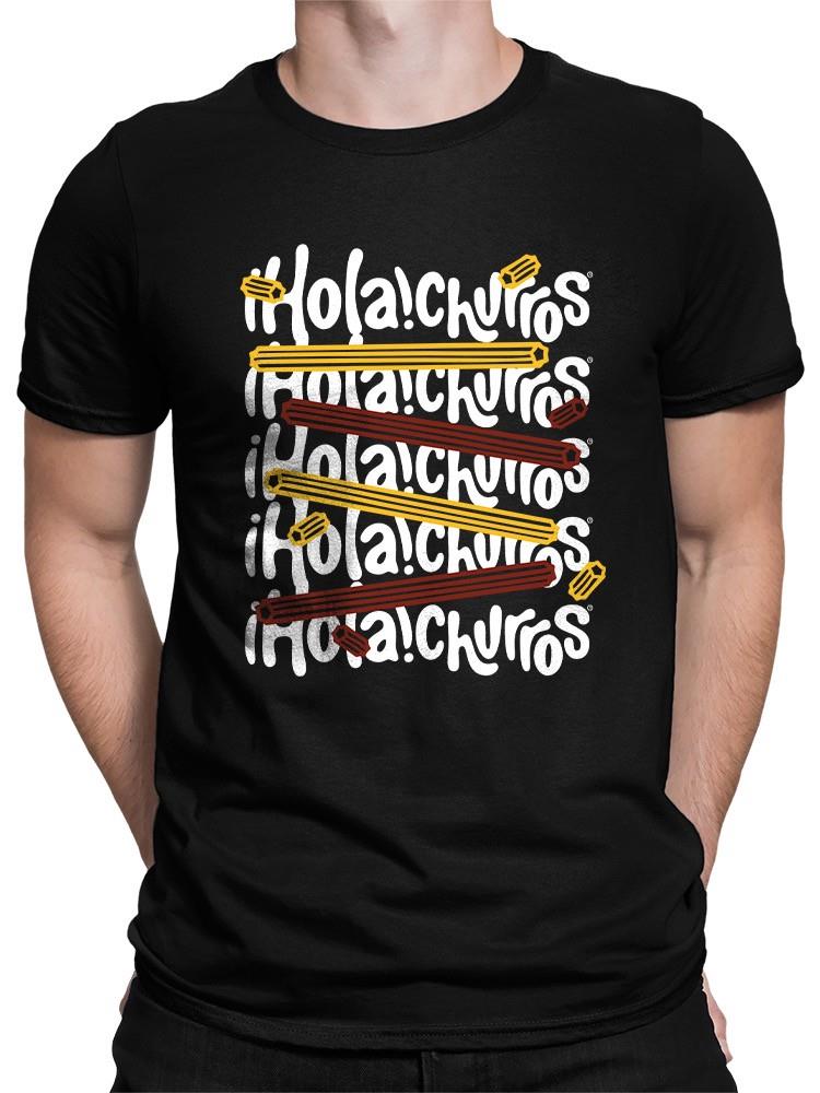 Officially Licensed Hola Churro Colorful Churro  Art - Fun Graphic Print Men's T-shirt