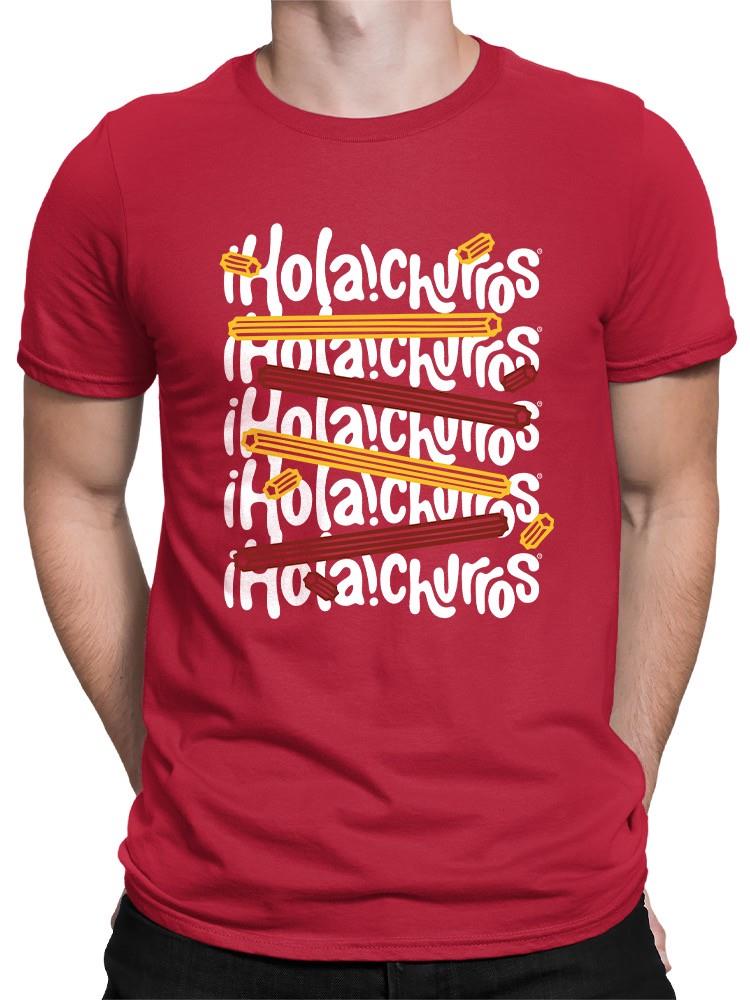 Officially Licensed Hola Churro Colorful Churro  Art - Fun Graphic Print Men's T-shirt