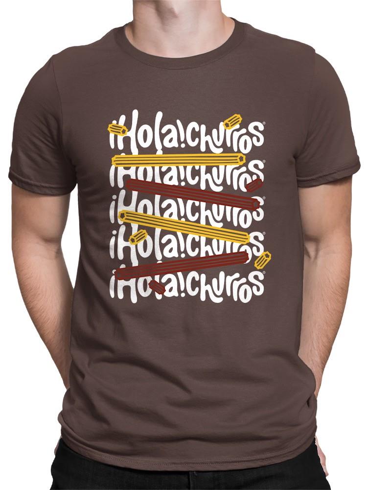 Officially Licensed Hola Churro Colorful Churro  Art - Fun Graphic Print Men's T-shirt