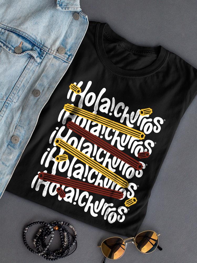 Officially Licensed Hola Churro Colorful Churro Art Fun Print  Women's T-shirt